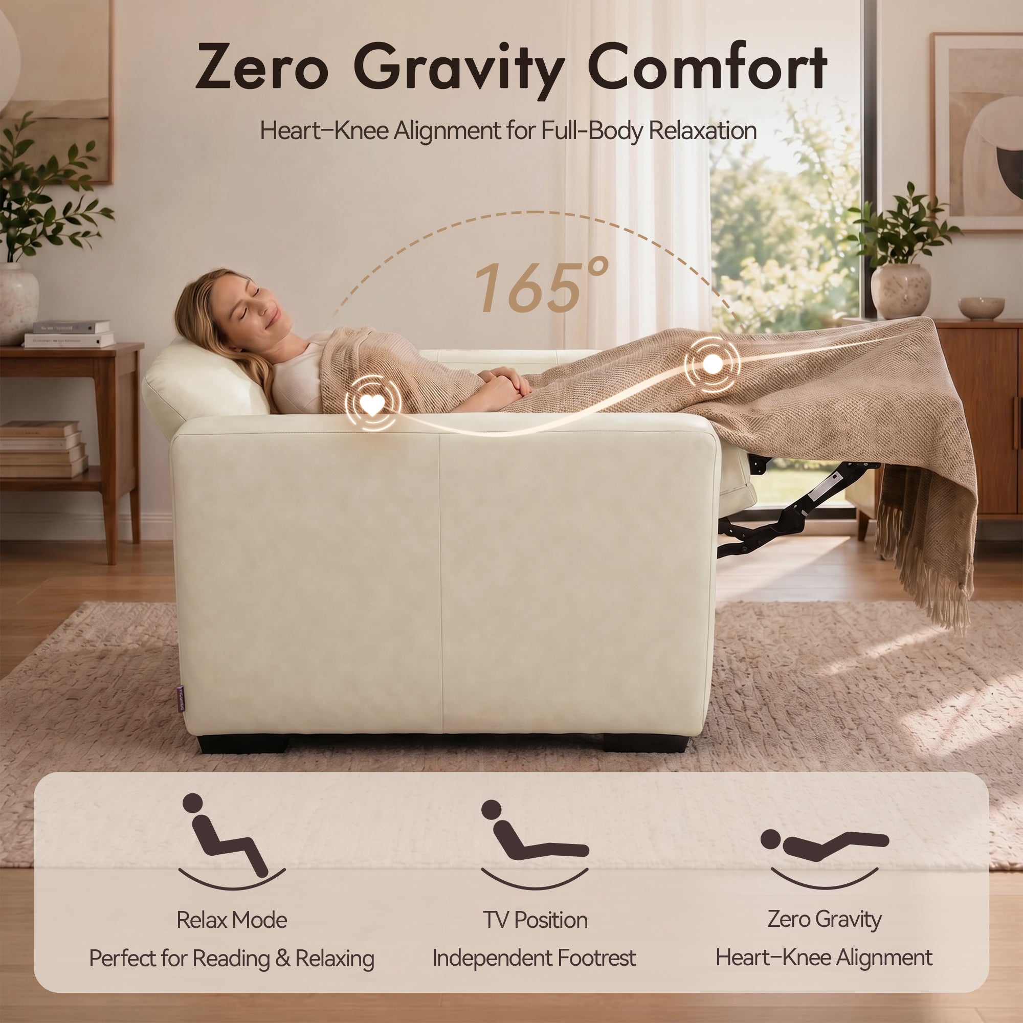 Wall Hugger Zero Gravity Power Recliner, Faux Leather ST280