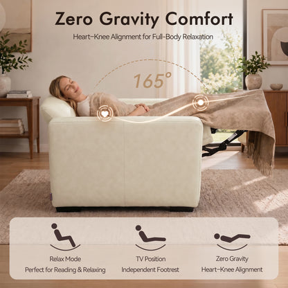 Wall Hugger Zero Gravity Power Recliner, Faux Leather ST280