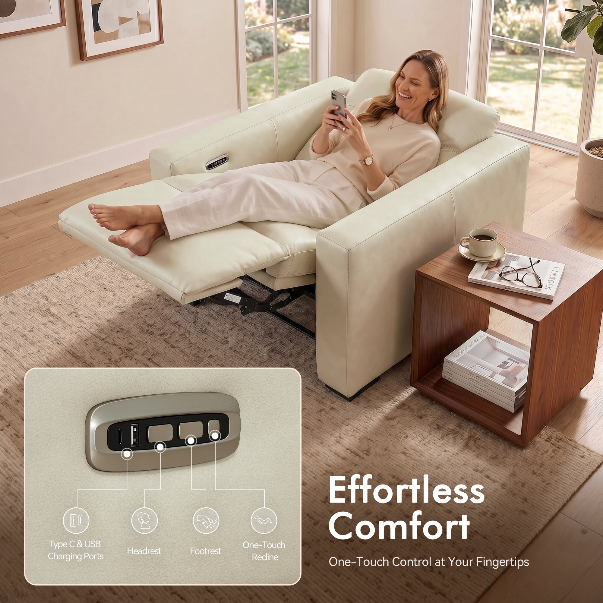 Wall Hugger Zero Gravity Power Recliner, Faux Leather ST280