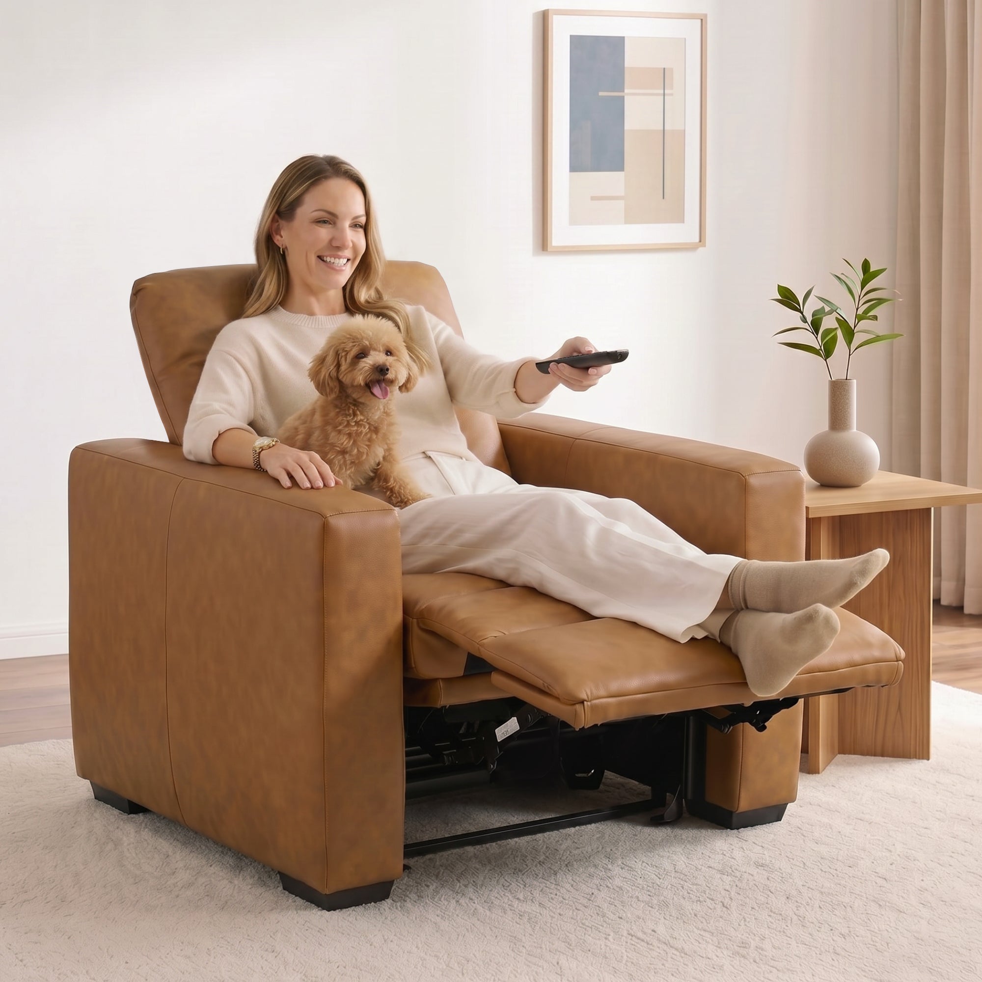 Wall Hugger Zero Gravity Power Recliner, Faux Leather ST280