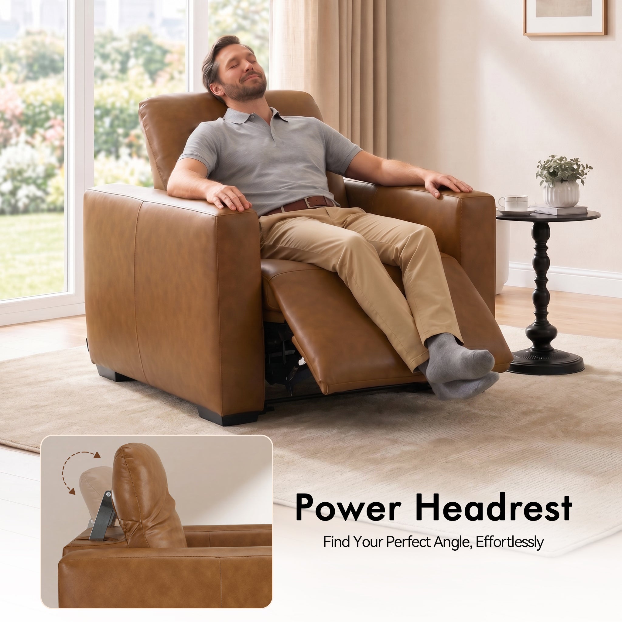Wall Hugger Zero Gravity Power Recliner, Faux Leather ST280