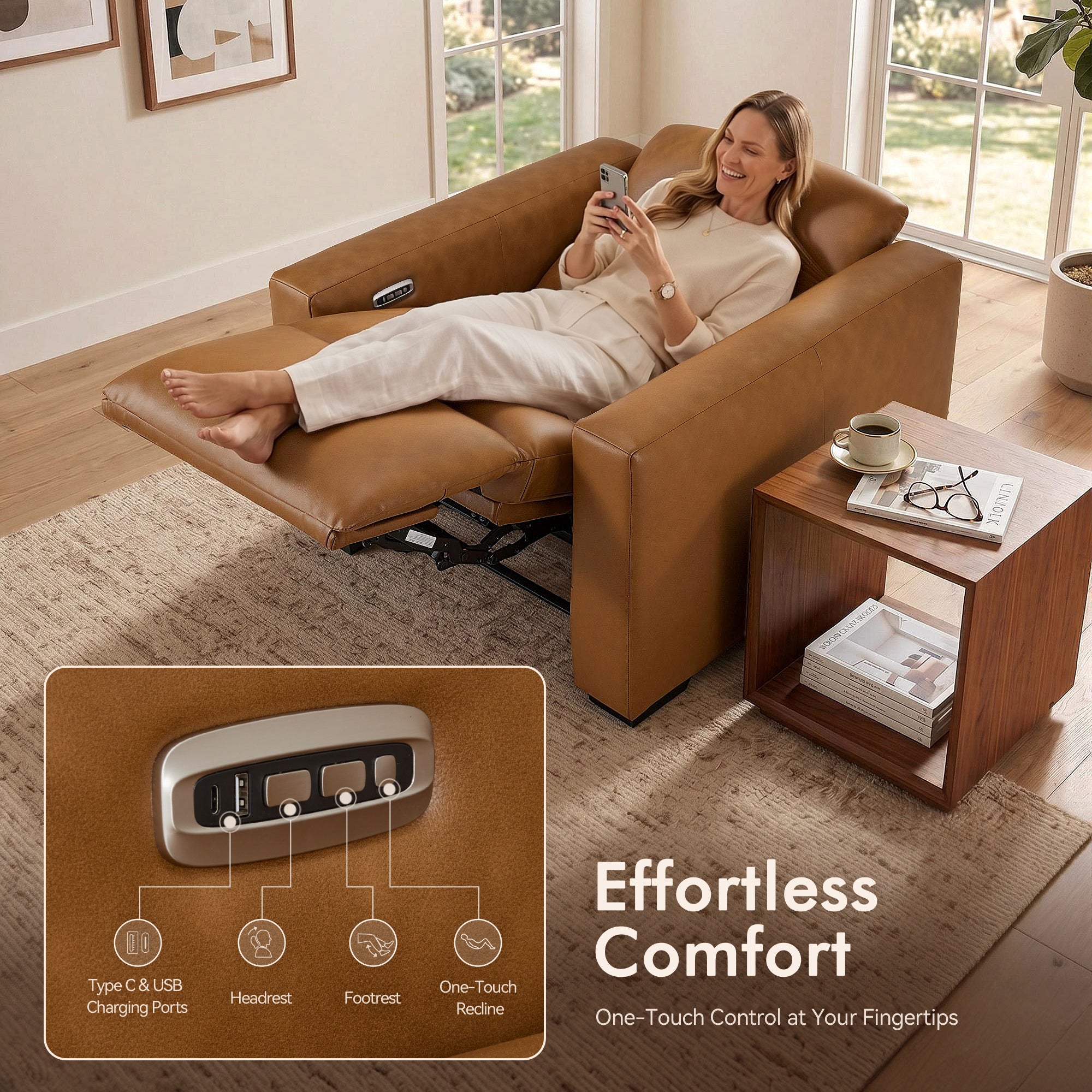 Wall Hugger Zero Gravity Power Recliner, Faux Leather ST280