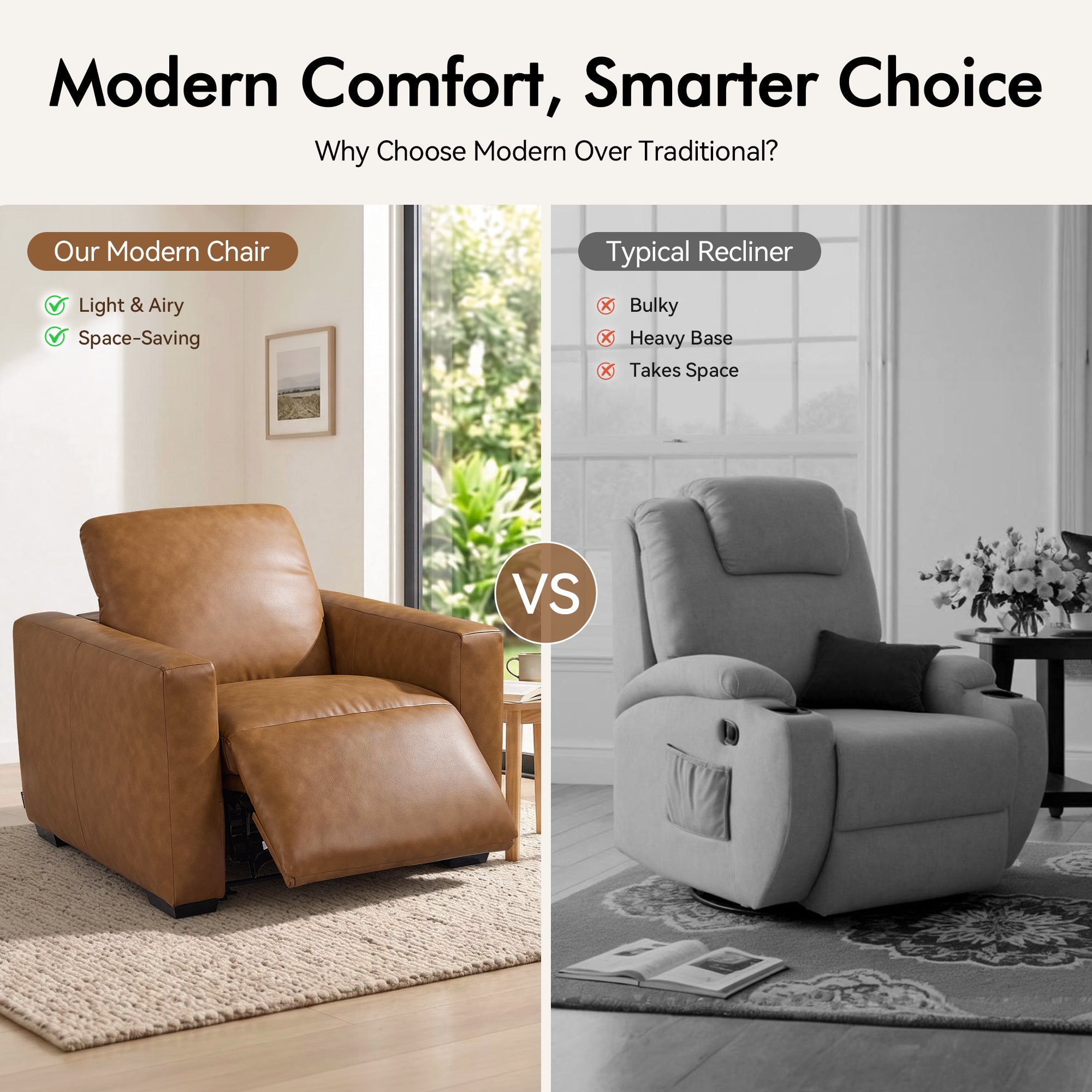 Wall Hugger Zero Gravity Power Recliner, Faux Leather ST280