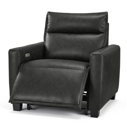 27.2'' Oversized Power Recliner Chair, Zero Gravity Recliner with Solid Wood Legs, USB A & C Charge Ports, Wall Hugger Power Reclining Chair for Living Room, Breathable Faux Leather HL178