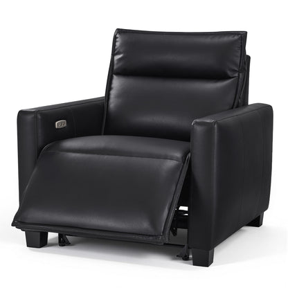 27.2'' Oversized Power Recliner Chair, Zero Gravity Recliner with Solid Wood Legs, USB A & C Charge Ports, Wall Hugger Power Reclining Chair for Living Room, Breathable Faux Leather HL178