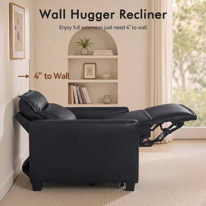 27.2'' Oversized Power Recliner Chair, Zero Gravity Recliner with Solid Wood Legs, USB A & C Charge Ports, Wall Hugger Power Reclining Chair for Living Room, Breathable Faux Leather HL178