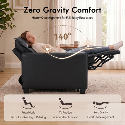 27.2'' Oversized Power Recliner Chair, Zero Gravity Recliner with Solid Wood Legs, USB A & C Charge Ports, Wall Hugger Power Reclining Chair for Living Room, Breathable Faux Leather HL178