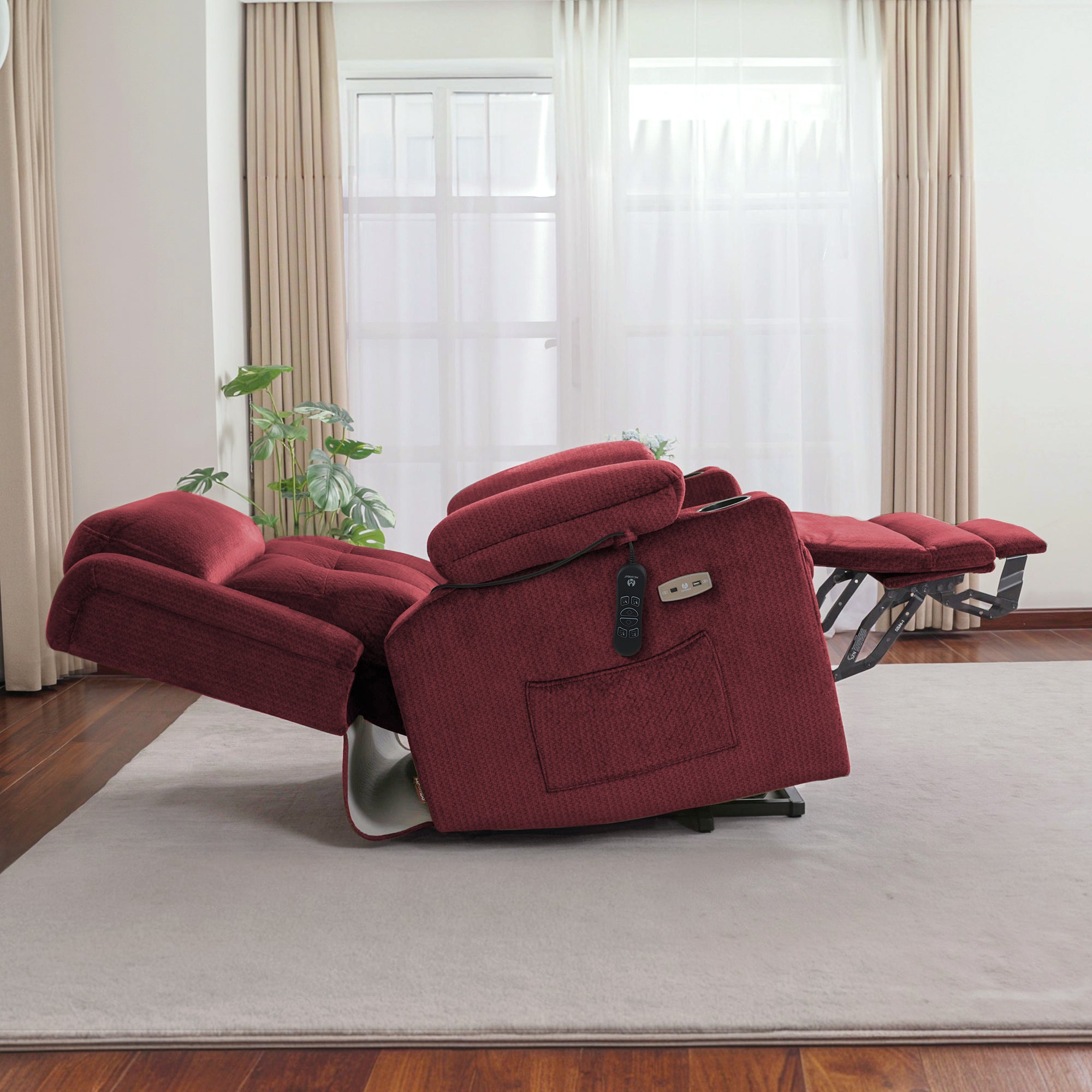 Power Lift Recliner Chair, Triple Motor, Massage and Heat, Fabric 7661|7662|7664