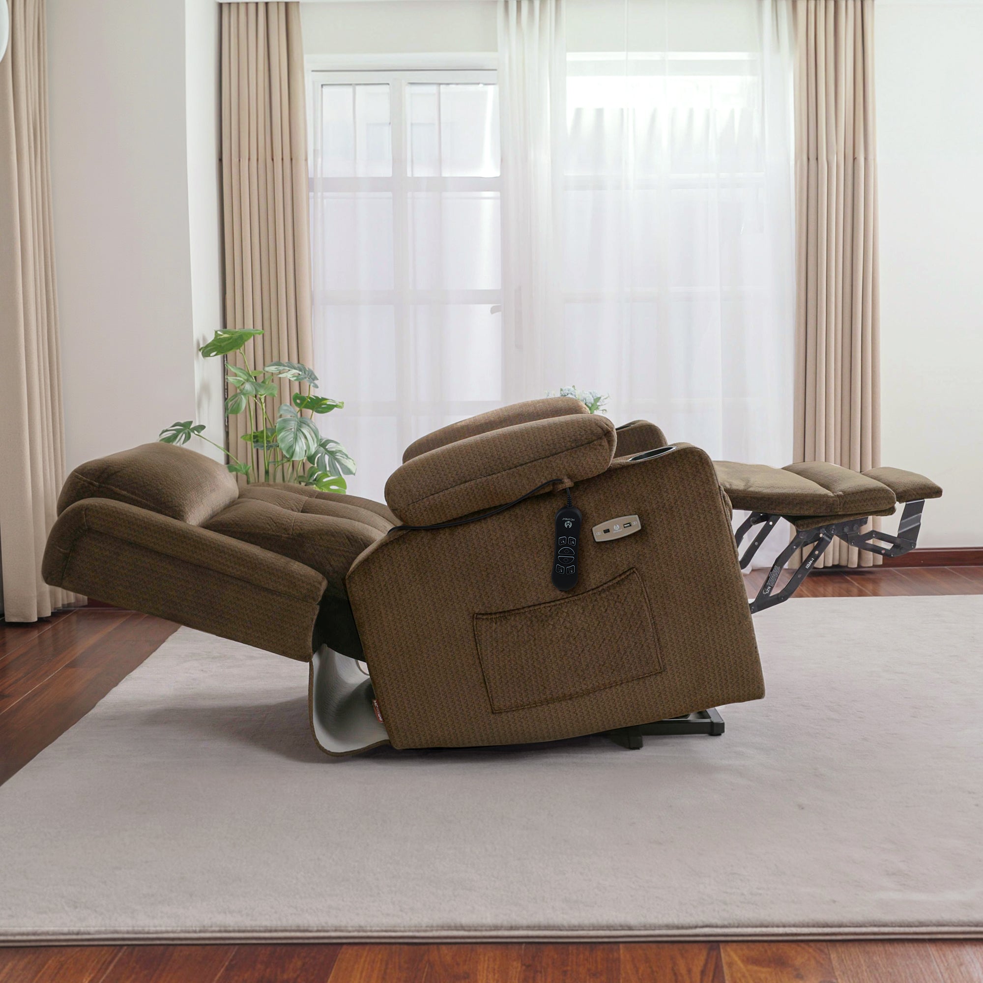 Power Lift Recliner Chair, Triple Motor, Massage and Heat, Fabric 7661|7662|7664