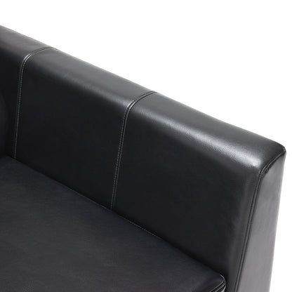 Stationary Accent Chair, Faux Leather 4629