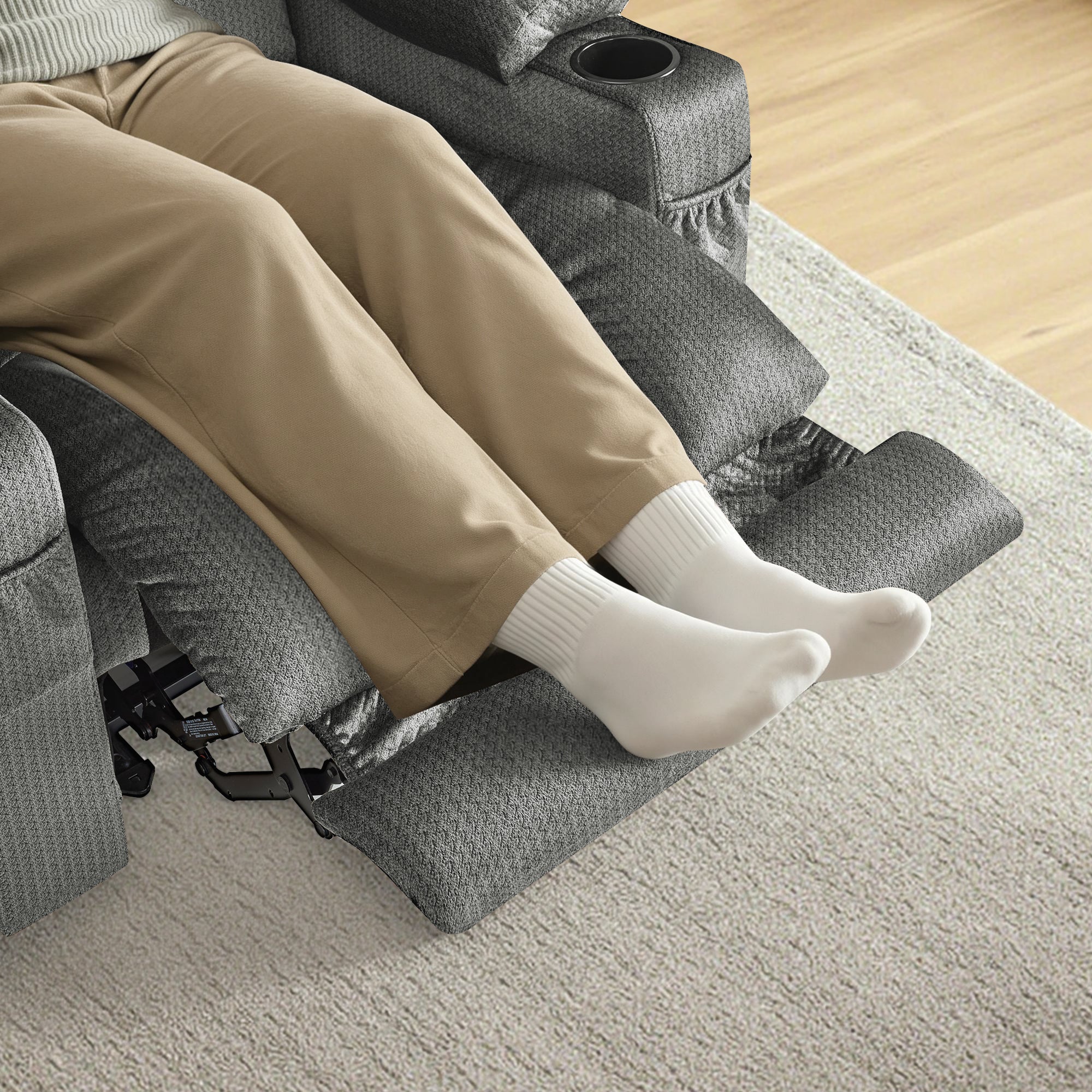 Power Recliner Chair with Heat and Massage, Fabric 6079|PR670|PR671