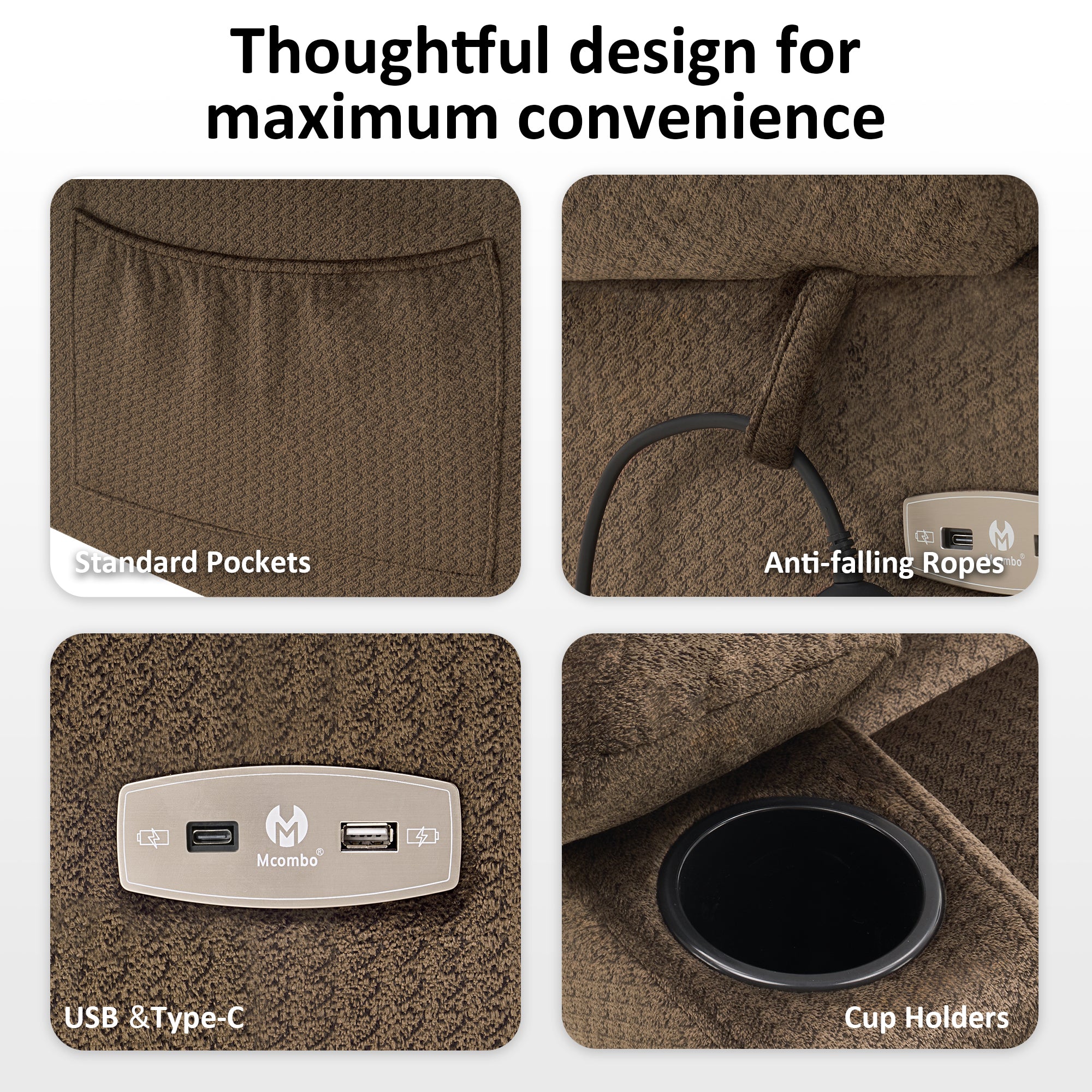 Power Lift Recliner Chair for Elderly, Dual Motor, Massage and Heat, Fabric 7680|7679|R7688|R7677