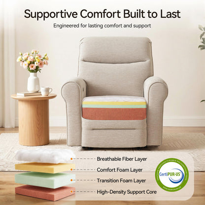 Power Wall Hugger Recliner Chair, Fabric/Faux Leather PR630 PR520