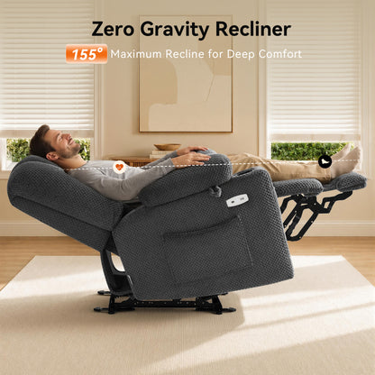 Power Recliner Chair with Massage and Heat, Fabric 8015|8017