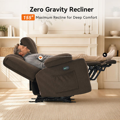 81 in 3 Seater Reclining Sofa with Heat and  Massage 6034M3