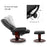 Mcombo Swiveling Recliner Chair with Wrapped Wood Base and Matching Ottoman Footrest, Furniture Casual Chair, Faux Leather 9019