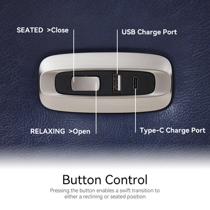 Zero Wall Hugger Recliners Chair for small space, Faux Leather PR699