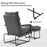 MCombo Accent Recliner with Ottoman, Leathaire Upholstered Armchairs with Adjustable Backrest for Living Room Bedroom 4233