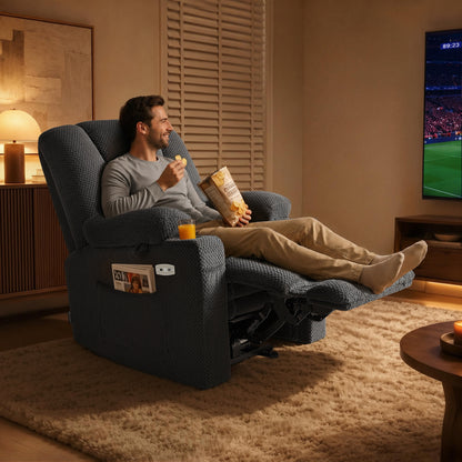 Power Recliner Chair with Massage and Heat, Fabric 8015|8017