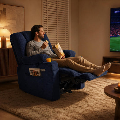 Power Recliner Chair with Massage and Heat, Fabric 8015|8017