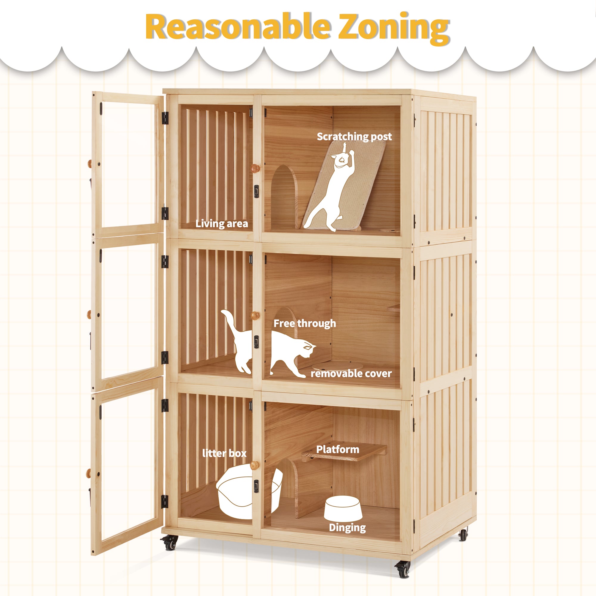 Cat House Villa for Cats/Kittens, CT32