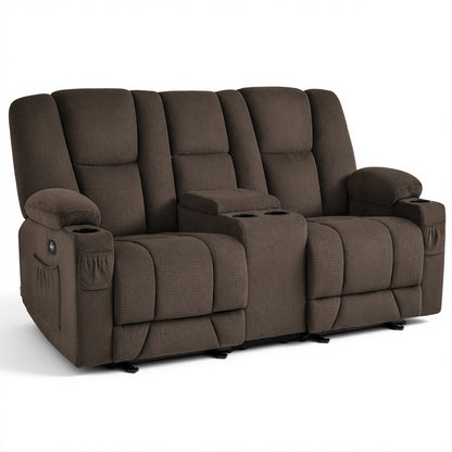 75 in Reclining Loveseat Recliner with Storage Console 6034M2