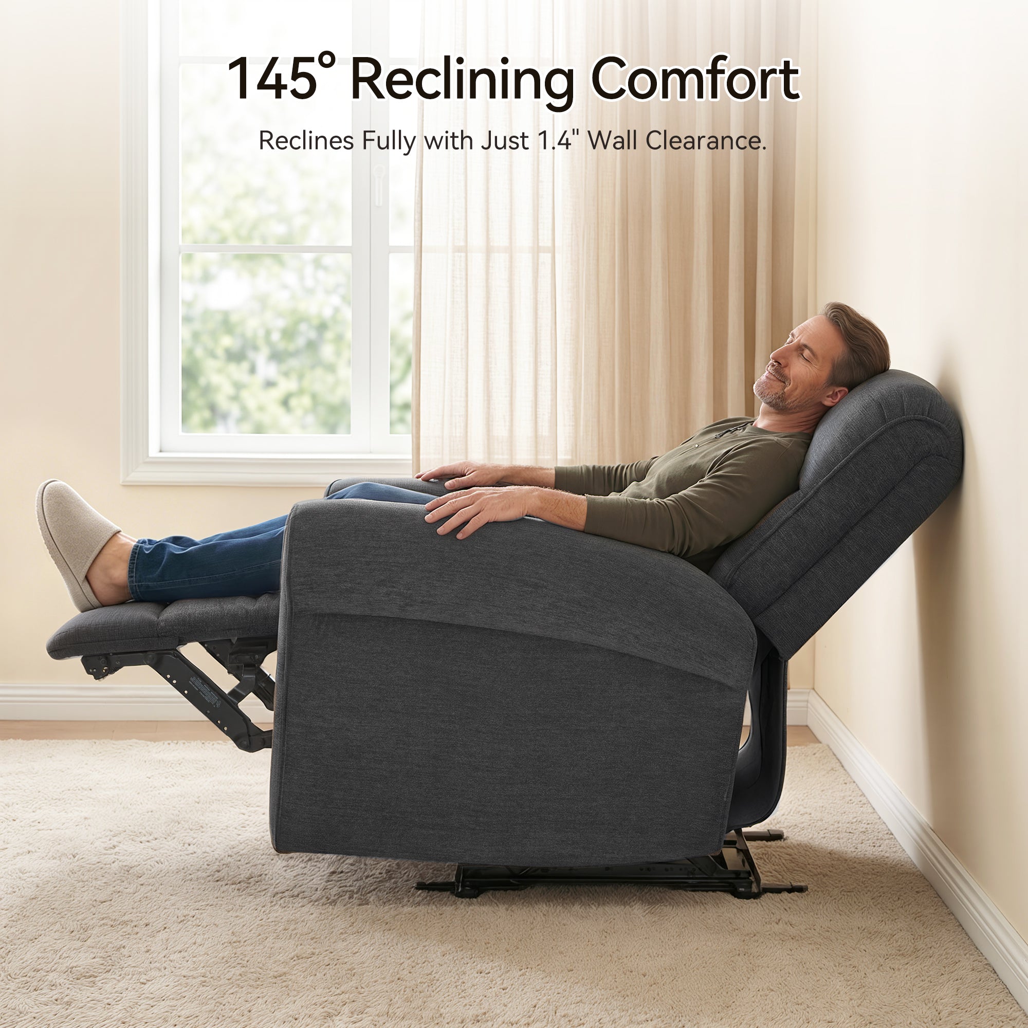Power Wall Hugger Recliner Chair, Fabric/Faux Leather PR630 PR520