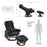 MCombo Swivel Recliner and Ottoman, Multi-Position Leisure Office Chair with Vibration Massage, Chenille Fabric Ergonomic Lounge Armchair for Home Living Room 4687