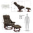 MCombo Swivel Recliner with Ottoman, Reclining Chair with Massage, Chenille Lounge Chair for Living Room Bedroom 4441