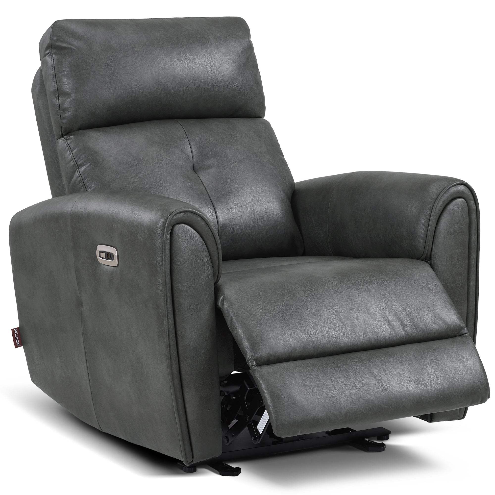 Zero Wall Hugger Recliners Chair for small space, Faux Leather PR699