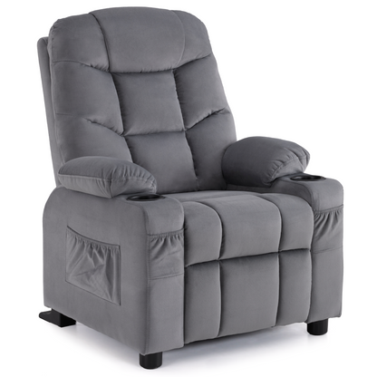 Big Kids Recliner Chair, Velvet Fabric 7355|7366