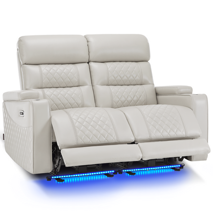 Power Reclining Loveseat, Home Theater Seating, Faux leather HTS470