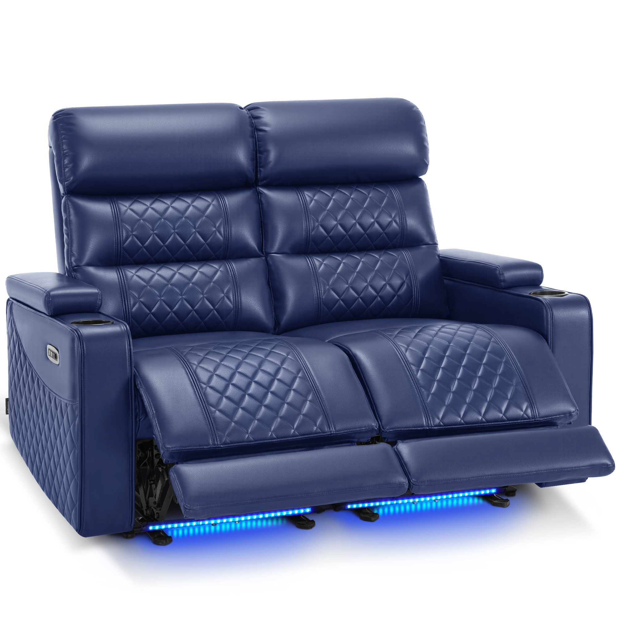 Power Reclining Loveseat, Home Theater Seating, Faux leather HTS470