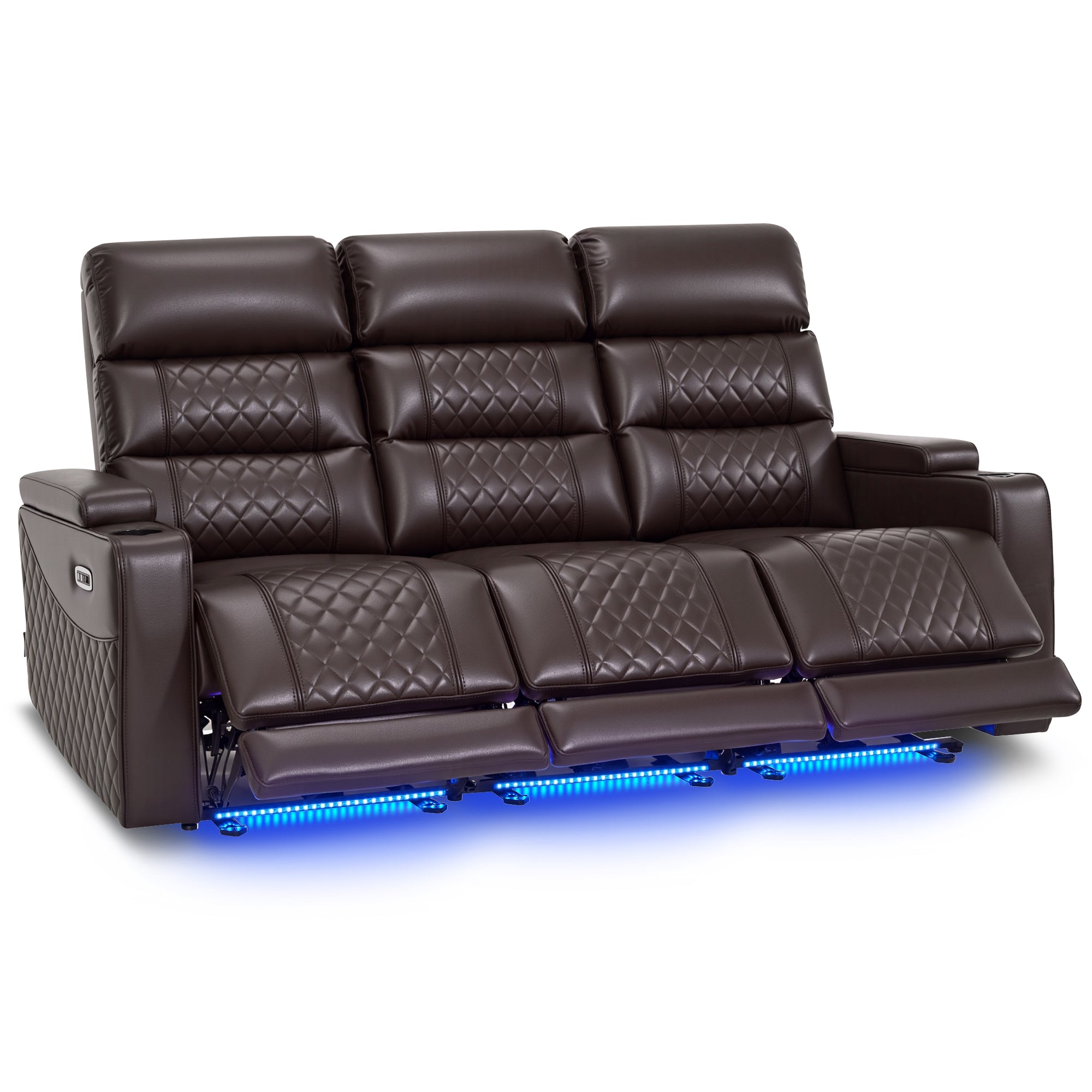Power Reclining Sofa, Home Theater Seating, Faux leather HTS564