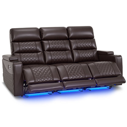 Power Reclining Sofa, Home Theater Seating, Faux leather HTS564