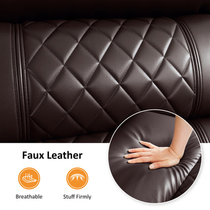Power Reclining Sofa, Home Theater Seating, Faux leather HTS564