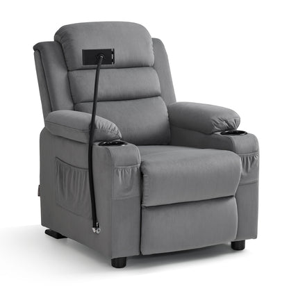 Bigger Kids Recliner for Ages 5+, Teens Recliner with iPad Stand, Child Reclining Chair with Cup Holders 7377
