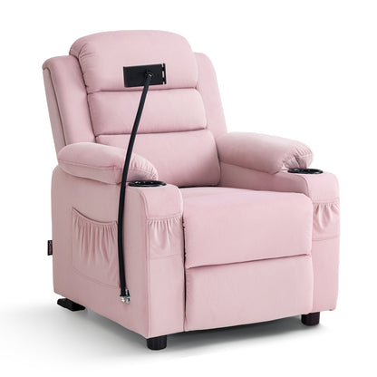 Bigger Kids Recliner for Ages 5+, Teens Recliner with iPad Stand, Child Reclining Chair with Cup Holders 7377