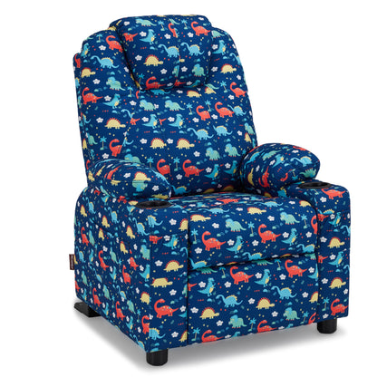 Big Kids Recliner for Ages 3+, Child Reclining Chair, Toddlers Recliner Sofa with Cup Holders 7388