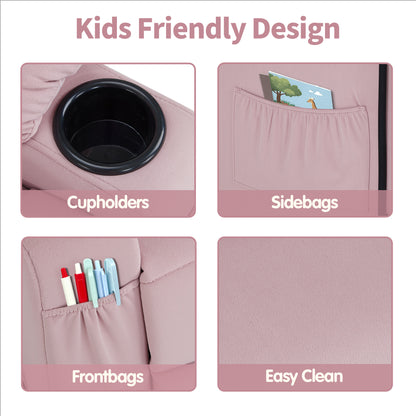 Bigger Kids Recliner for Ages 5+, Teens Recliner with iPad Stand, Child Reclining Chair with Cup Holders 7377