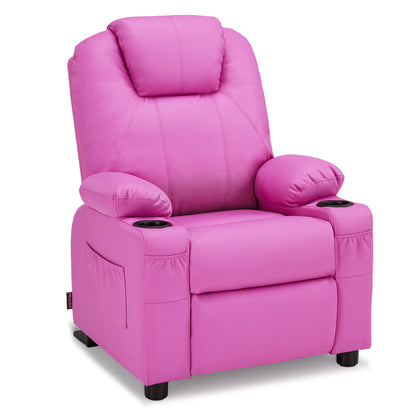 Big Kids Recliner for Ages 3+, Child Reclining Chair, Toddlers Recliner Sofa with Cup Holders 7388
