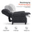 MCombo Pushback Recliner Chair, Chenille Upholstered Accent Chairs, Adjustable Reclining Sofa with Easy Lounge for Living Room Office 4865