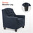 MCombo Modern Accent Chair, Chenille Upholstered Single Sofa Chair with Tufted Button Back, Ergonomic Armchairs for Living Room Bedroom 4260