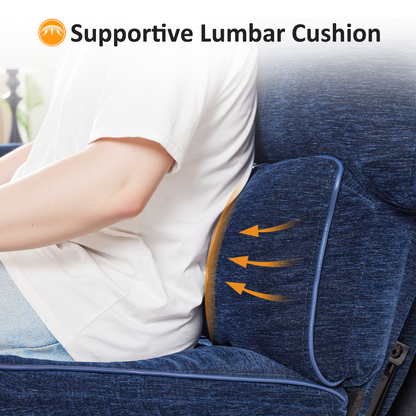 Power Reclining Loveseat with Adjustable Headrest, Wall Hugger, 6924