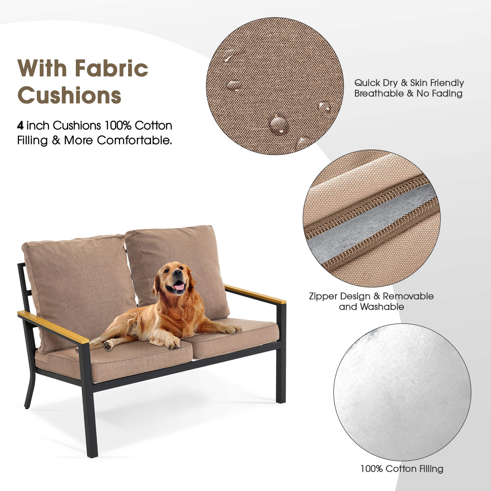 4 Pieces Patio Furniture Sets, PF05