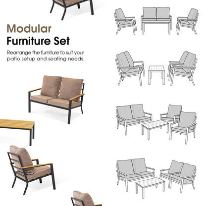 4 Pieces Patio Furniture Sets, PF05