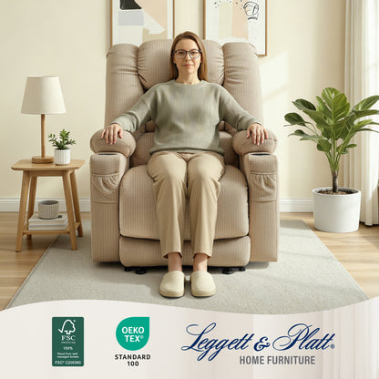 Power Recliner Chair with Heat and Massage, Fabric 6079|PR670|PR671