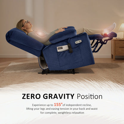 Power Recliner Chair with Heat and Massage, Fabric 6079|PR670|PR671