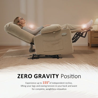Power Recliner Chair with Heat and Massage, Fabric 6079|PR670|PR671