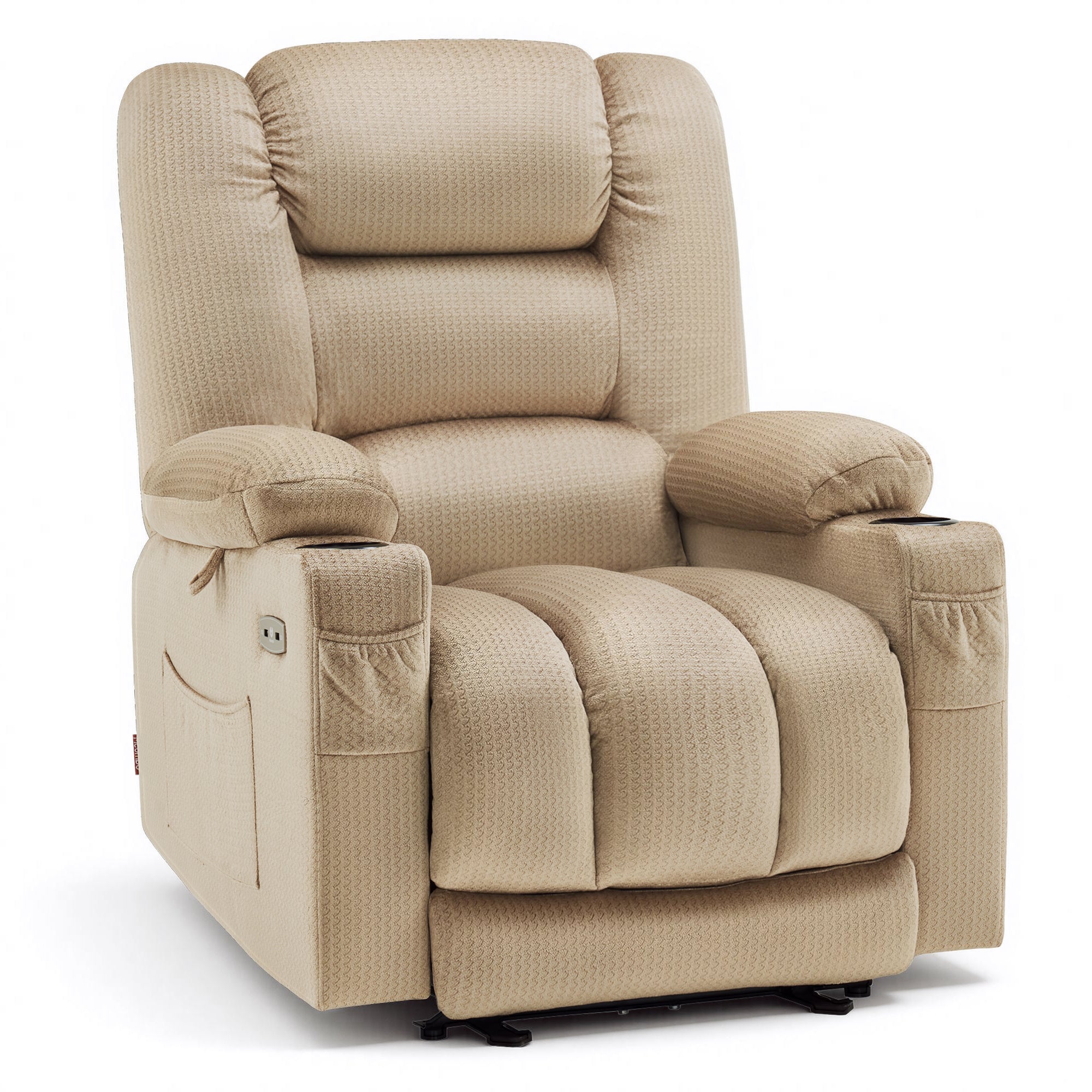 Power Recliner Chair with Heat and Massage, Fabric 6079|PR670|PR671